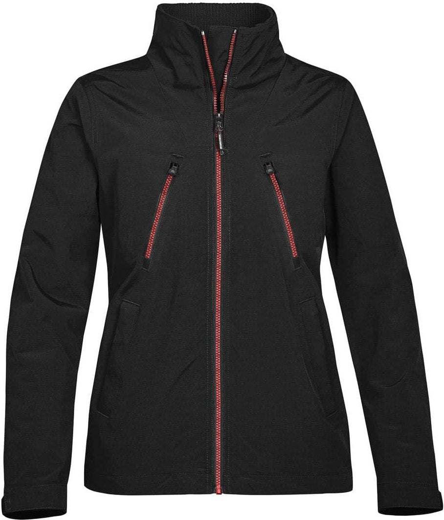 Stormtech Exs-1w Women’s Explorer Shell - Black True Red - Ladies Xs