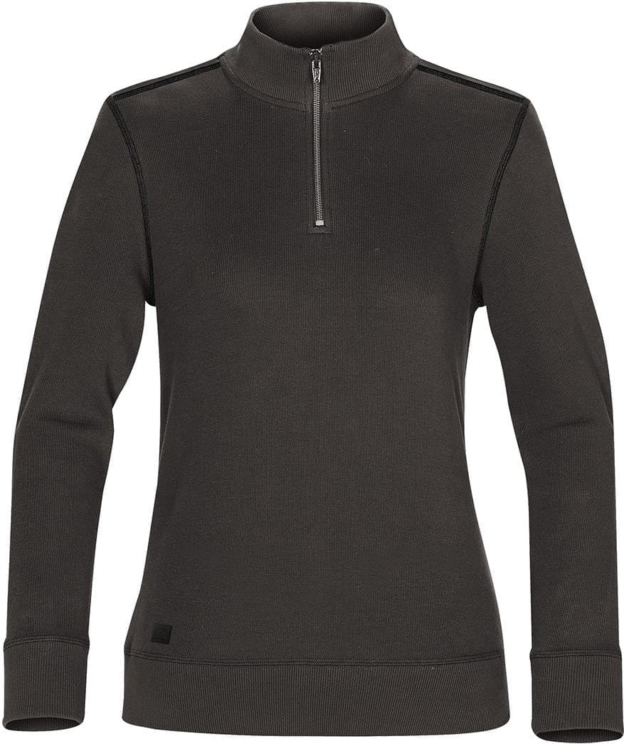 Stormtech Fbr-2w Women’s Hanford 1/4 Zip Mock Neck - Charcoal Black / Ladies Xs