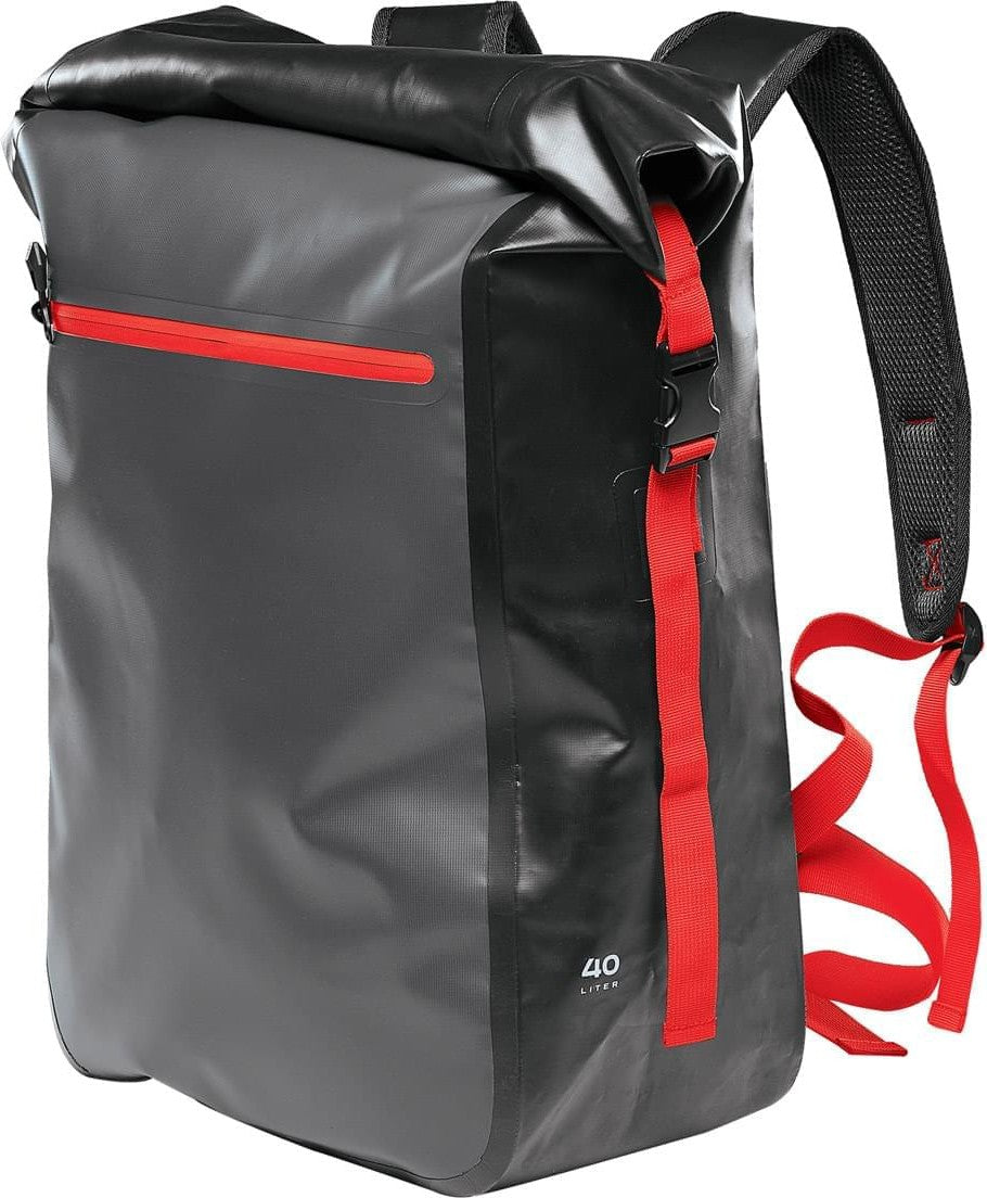 Stormtech Fcx-1 Kemano Backpack 40 - Black Graphite - Bright Red