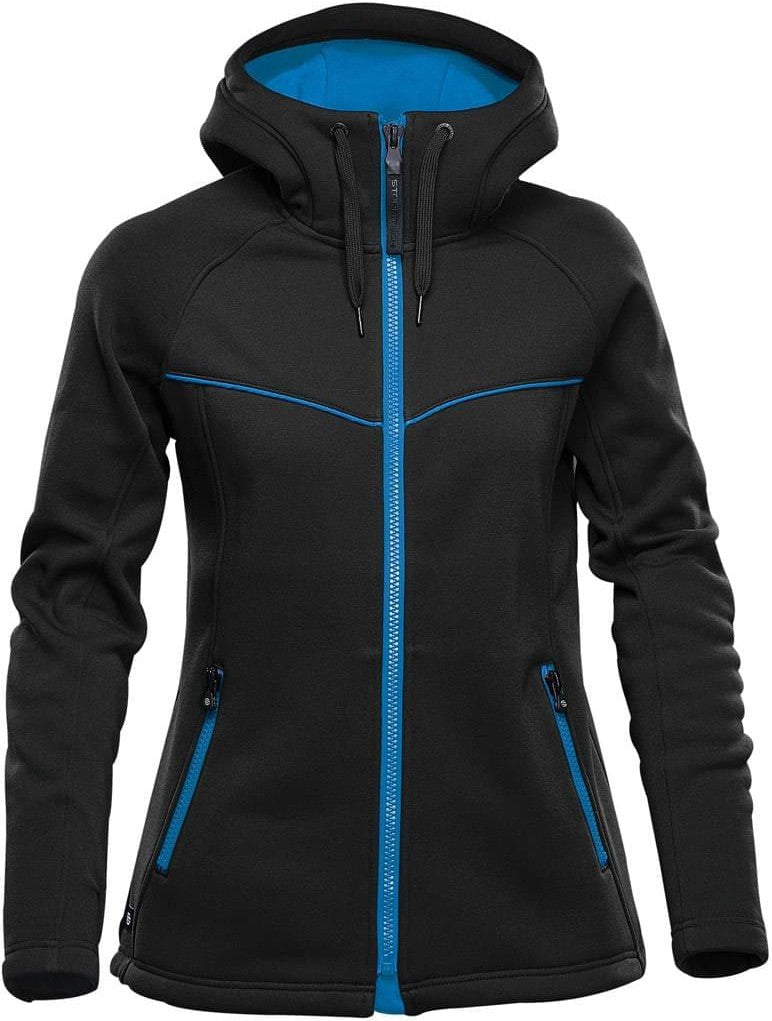 Stormtech Fh-3w Women’s Logan Performance Hoody - Black Azure Blue - Ladies Xs