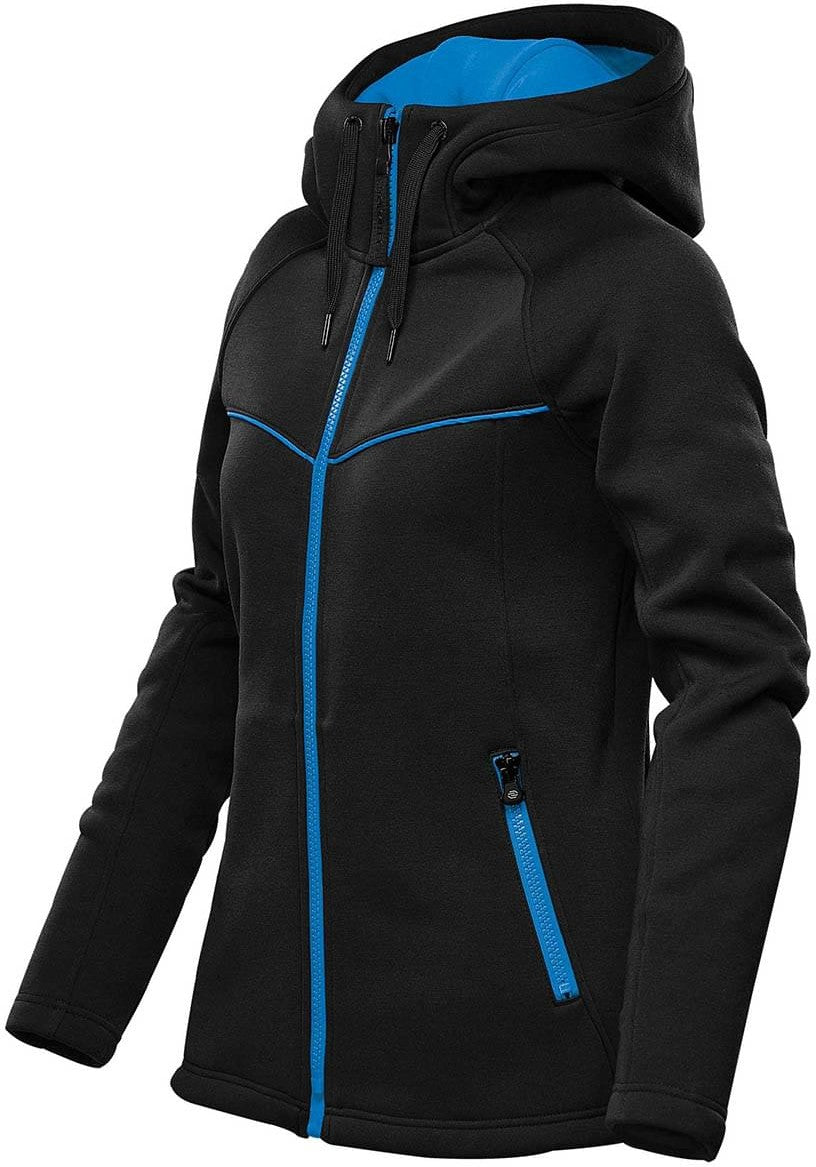 Stormtech Fh-3w Women’s Logan Performance Hoody - Black Azure Blue