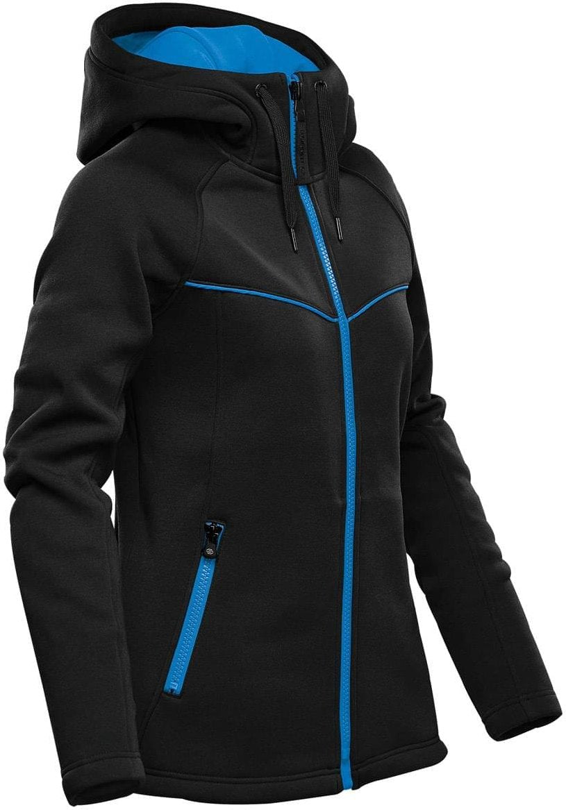 Stormtech Fh-3w Women’s Logan Performance Hoody - Black Azure Blue