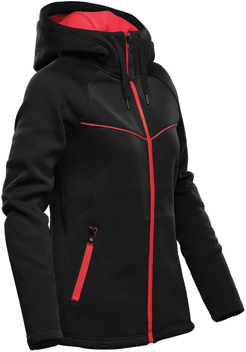 Stormtech Fh-3w Women’s Logan Performance Hoody - Black Bright Red