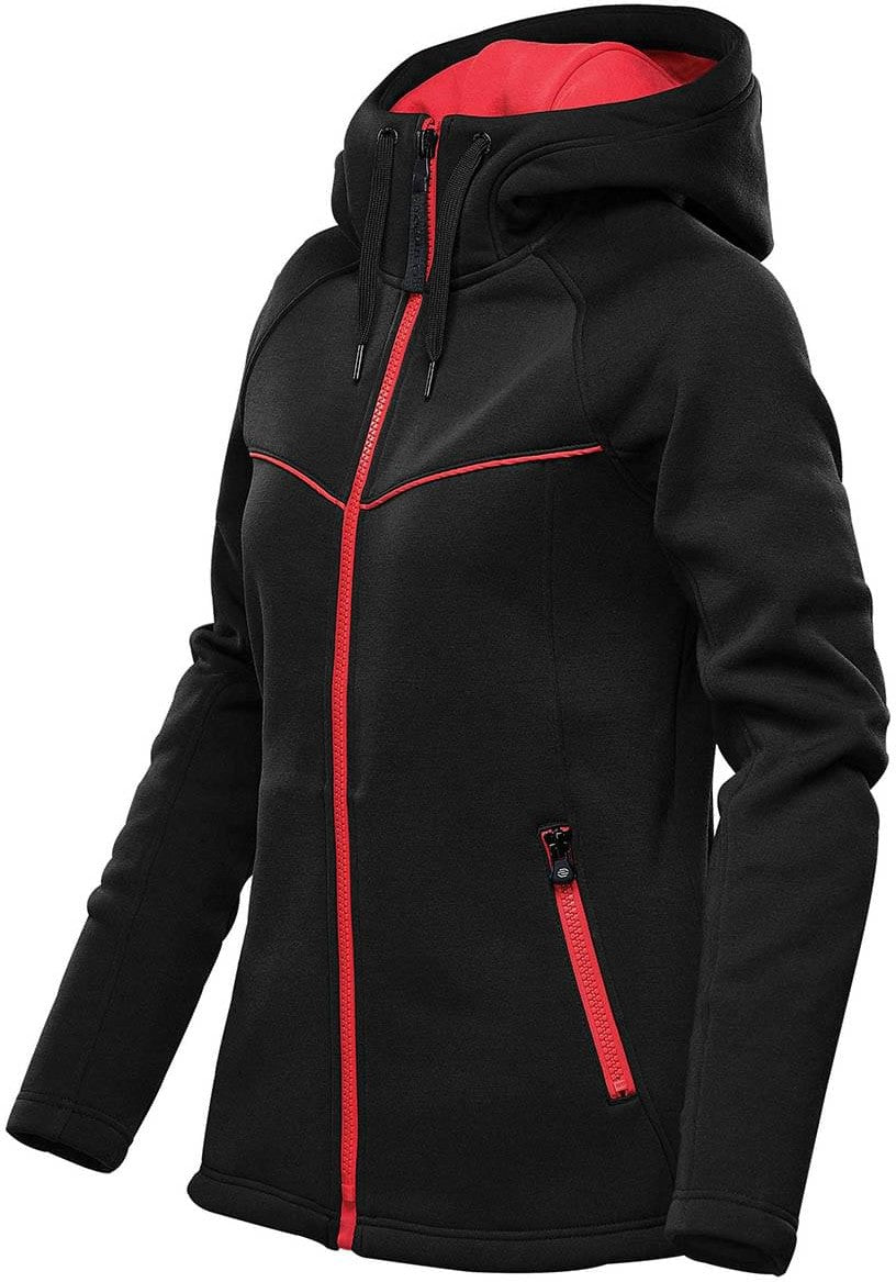 Stormtech Fh-3w Women’s Logan Performance Hoody - Black Bright Red