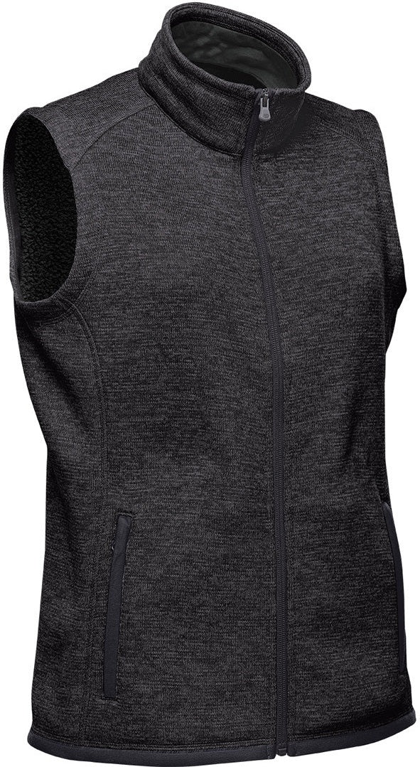 Stormtech Fhv-1w Women’s Avalante Full Zip Fleece Vest - Black Heather