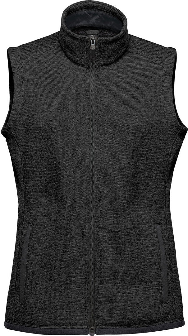 Stormtech Fhv-1w Women’s Avalante Full Zip Fleece Vest - Black Heather - Ladies Xs