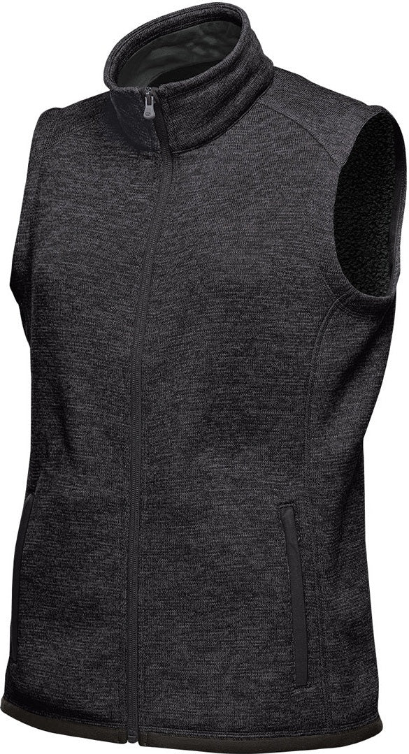 Stormtech Fhv-1w Women’s Avalante Full Zip Fleece Vest - Black Heather