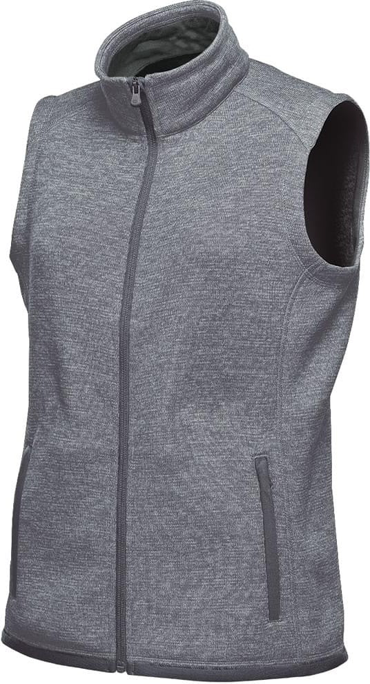 Stormtech Fhv-1w Women’s Avalante Full Zip Fleece Vest - Granite Heather