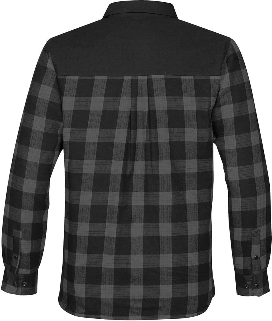 Stormtech Flx-1 Men’s Logan Thermal Long Sleeve Shirt - Carbon Plaid