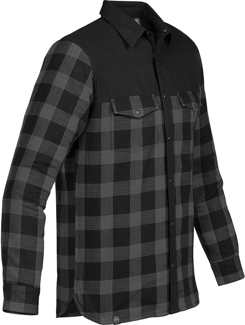 Stormtech Flx-1 Men’s Logan Thermal Long Sleeve Shirt - Carbon Plaid