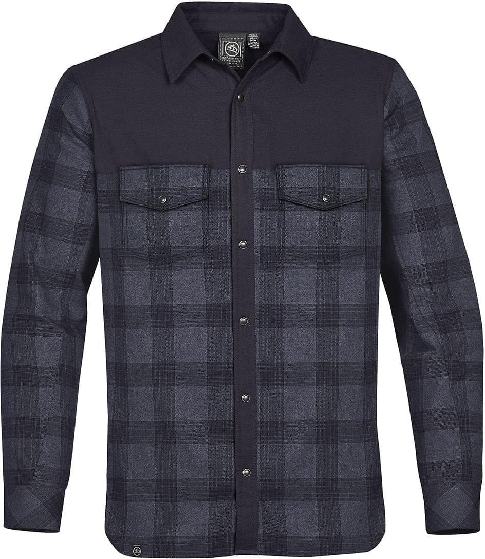 Stormtech Flx-1 Men’s Logan Thermal Long Sleeve Shirt - Navy Plaid - Adult s