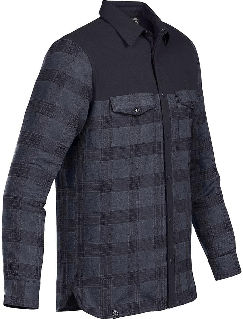 Stormtech Flx-1 Men’s Logan Thermal Long Sleeve Shirt - Navy Plaid - Adult s