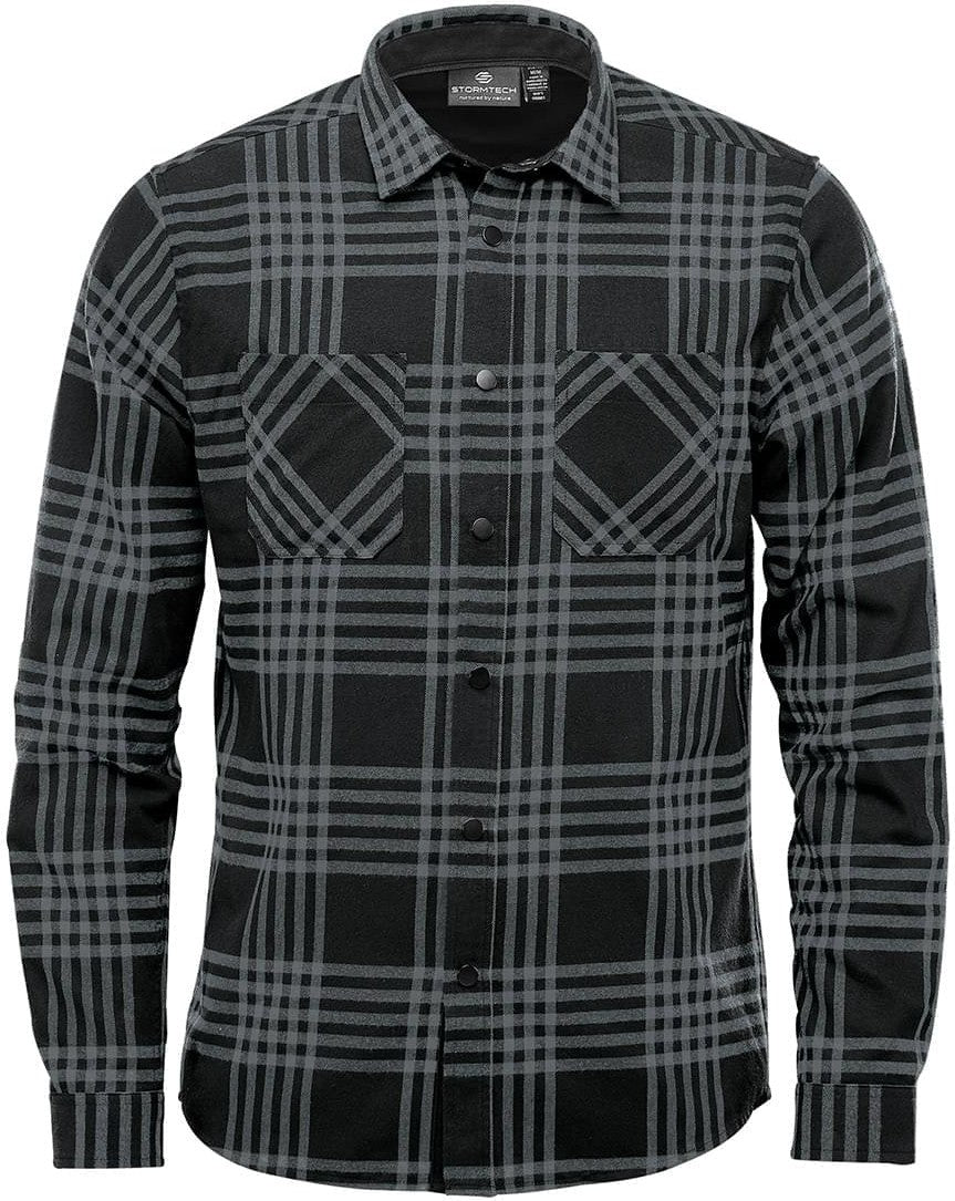 Stormtech Ftx-1 Men’s Santa Fe Long Sleeve Shirt - Carbon Black - Adult s