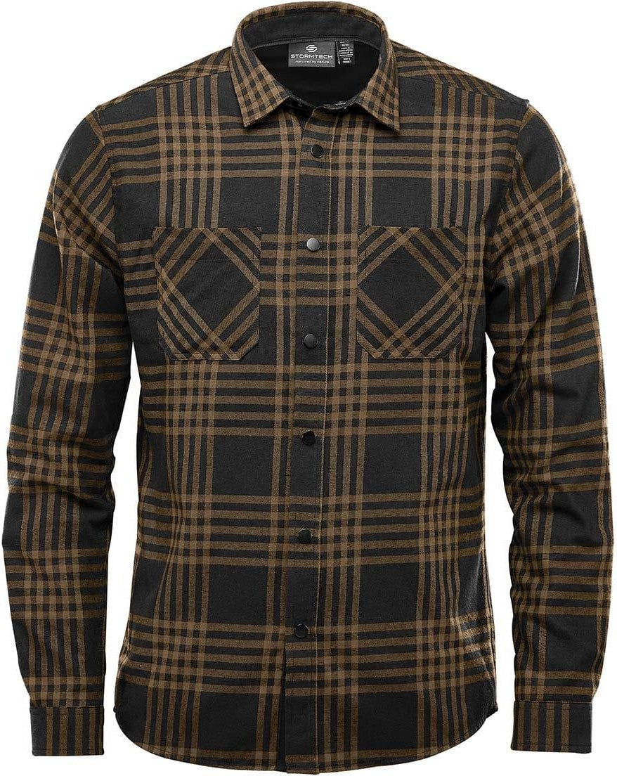 Stormtech Ftx-1 Men’s Santa Fe Long Sleeve Shirt - Mineral - Black - Adult s