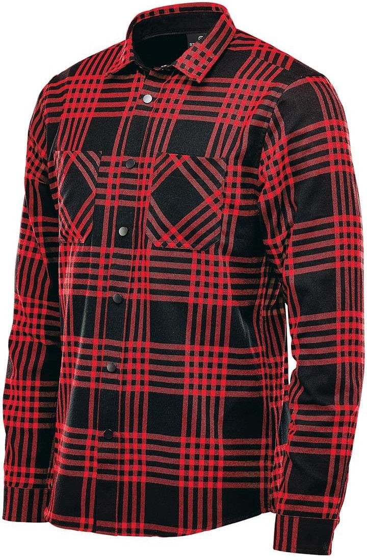 Stormtech Ftx-1 Men’s Santa Fe Long Sleeve Shirt - Red - Black