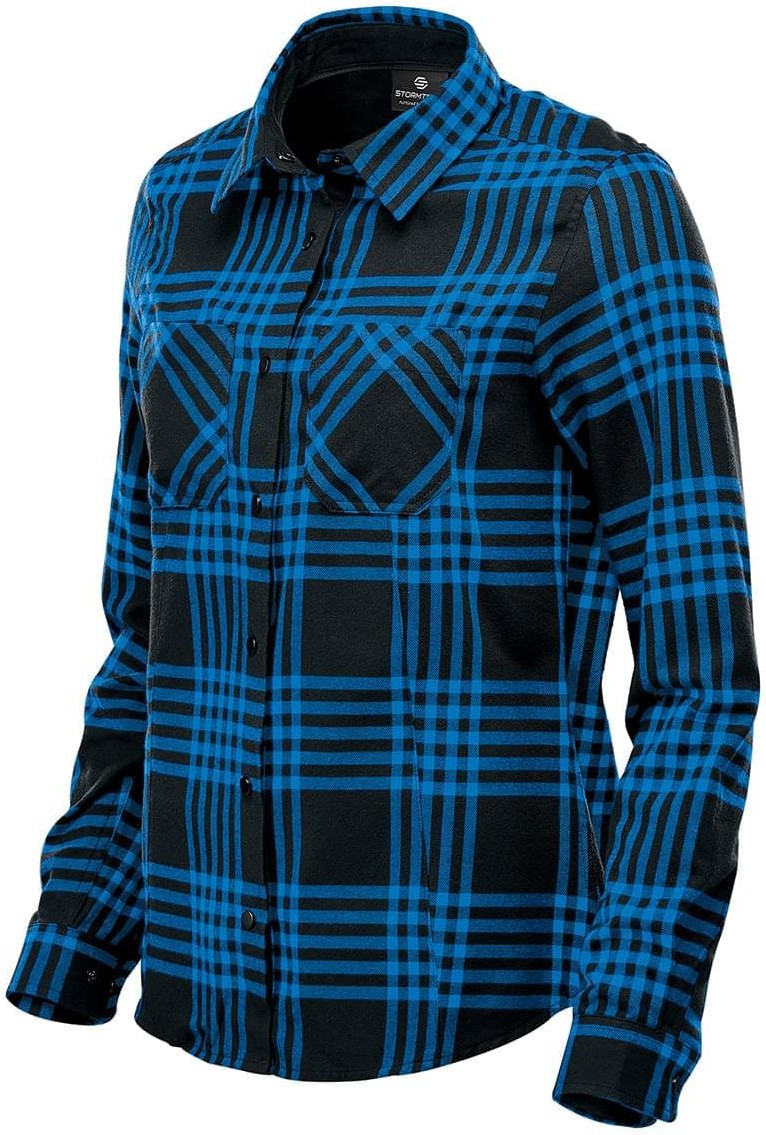 Stormtech Ftx-1w Women’s Santa Fe Long Sleeve Shirt - Blue - Black