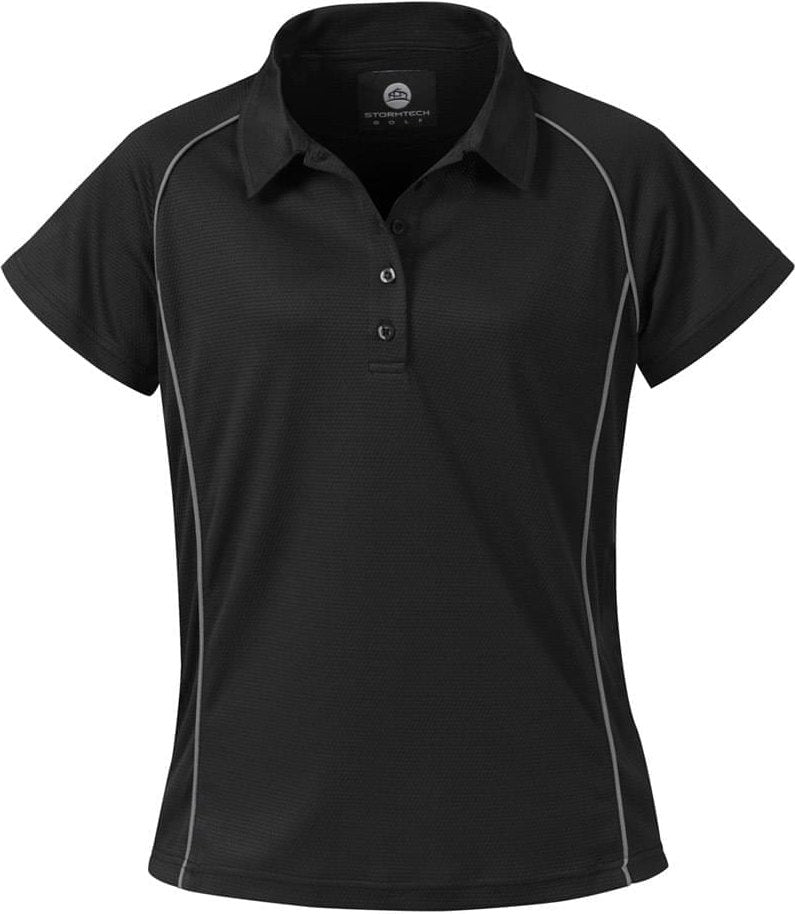 Stormtech Gfx-2w Women’s Coolmax Freshfx Polo - Black - Iron - Ladies s