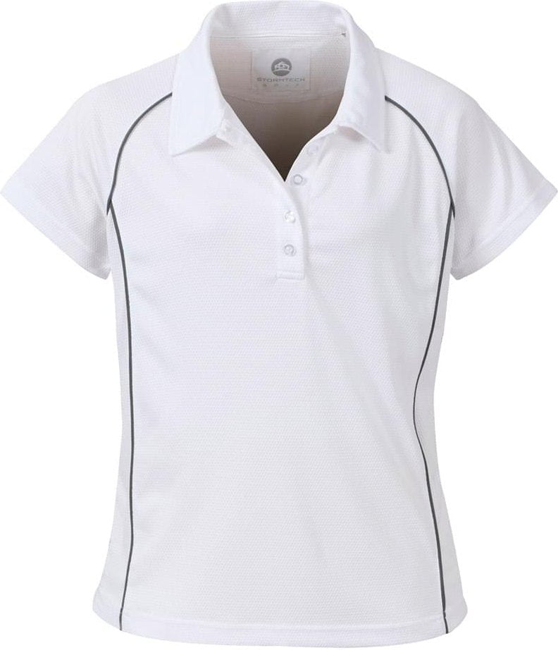 Stormtech Gfx-2w Women’s Coolmax Freshfx Polo - White - Iron - Ladies s