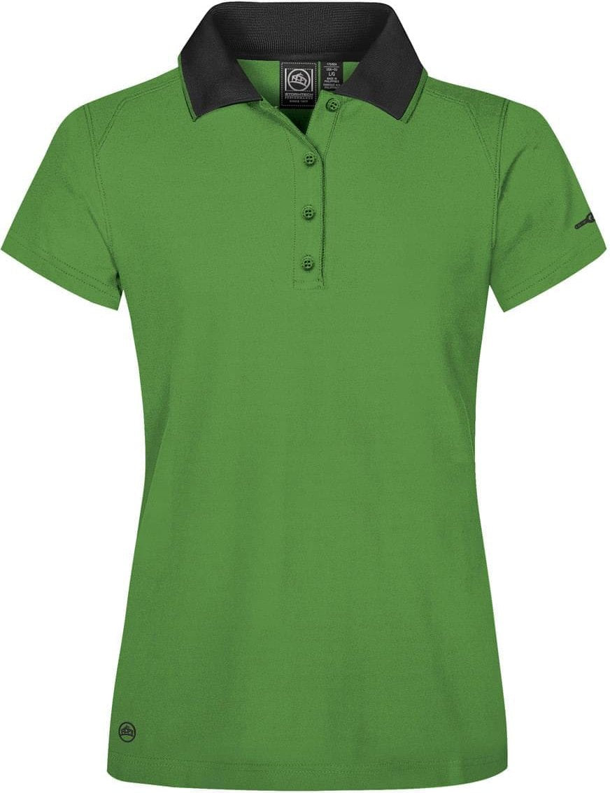 Stormtech Gpq-2w Women’s Cignus Performance Polo - Treetop Green Black - Ladies Xs