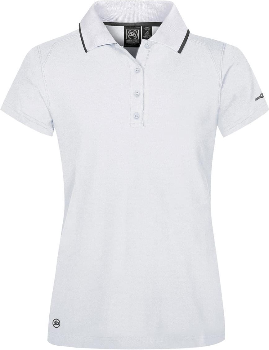 Stormtech Gpq-2w Women’s Cignus Performance Polo - White - Granite - Ladies Xs