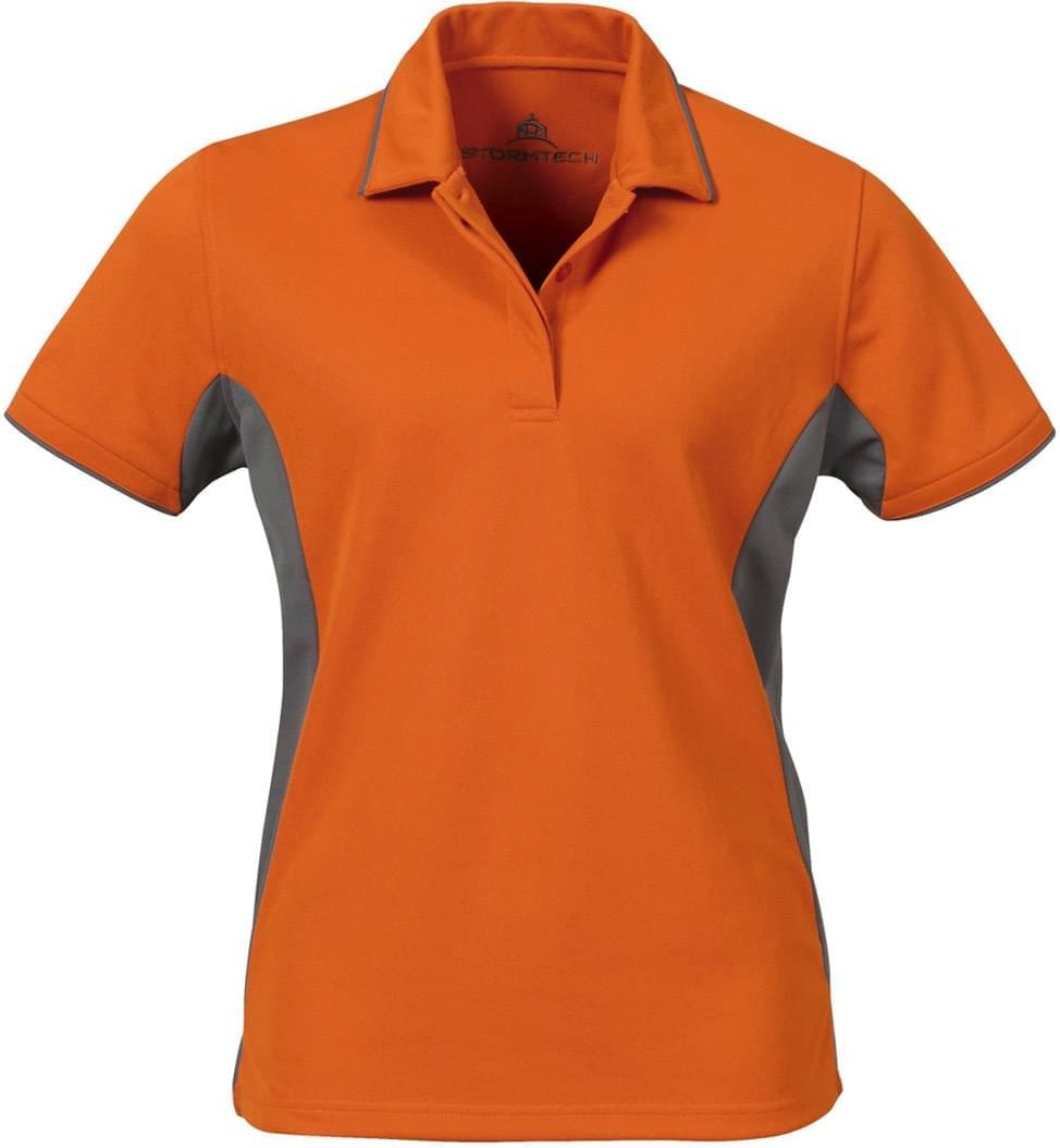 Stormtech Gpx-3w Women’s Coolmax Baja Polo - Harvest Pumpkin Iron - Ladies s