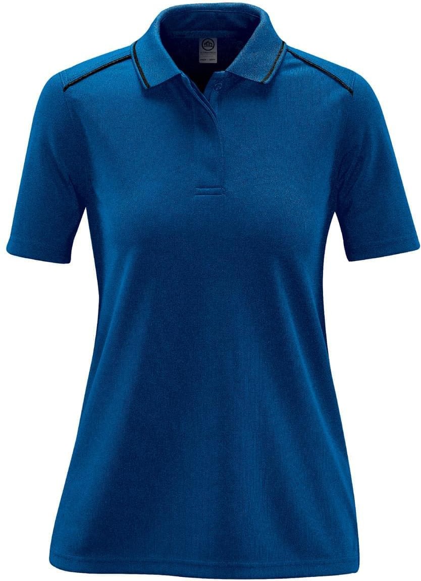 Stormtech Gpx-5w Women’s Endurance Hd Polo - Azure Blue Black - Ladies Xs