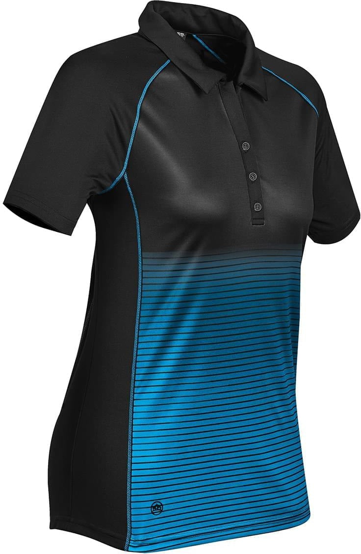 Stormtech Gtp-1w Women’s Horizon Polo - Black Electric Blue