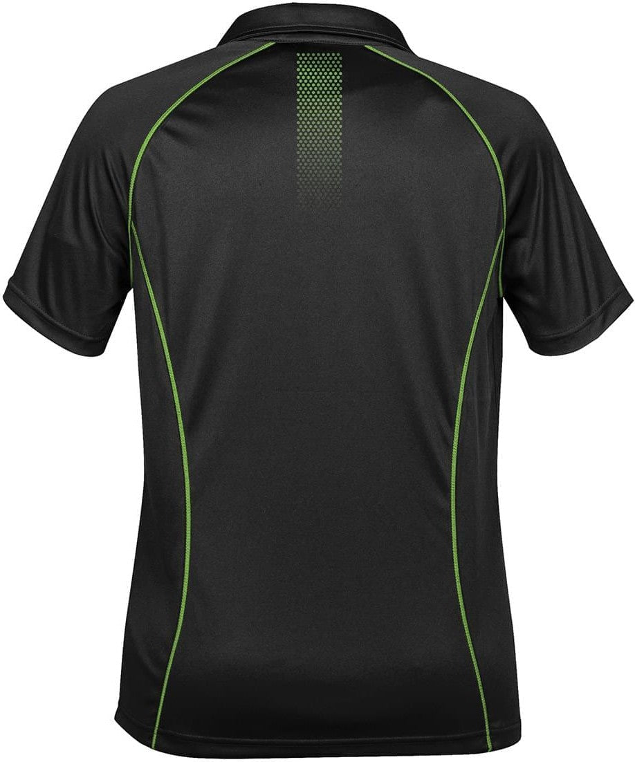 Stormtech Gtp-1w Women’s Horizon Polo - Black Spring Green - Ladies Xs