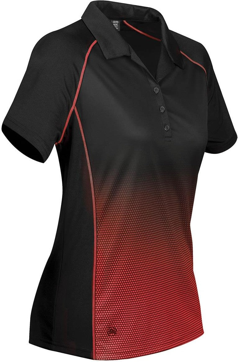 Stormtech Gtp-2w Women’s Matrix Polo - Black True Red
