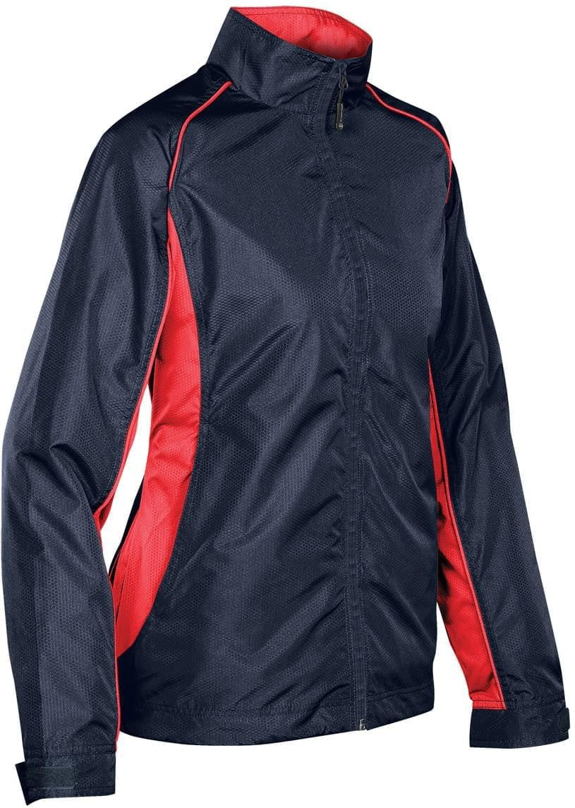 Stormtech Gtx-2w Women’s Axis Track Jacket - Navy - Sport Red