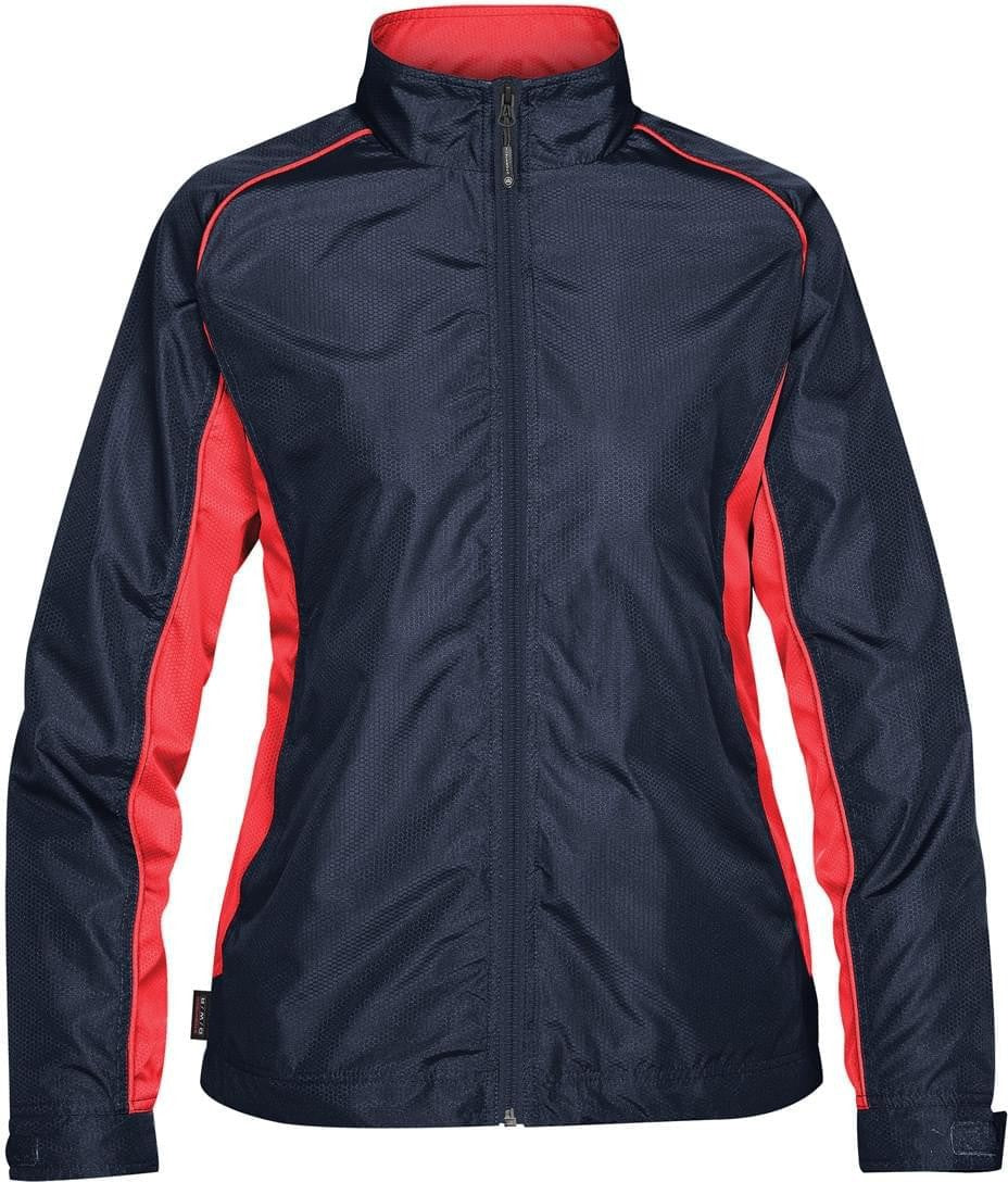 Stormtech Gtx-2w Women’s Axis Track Jacket - Navy - Sport Red - Ladies s