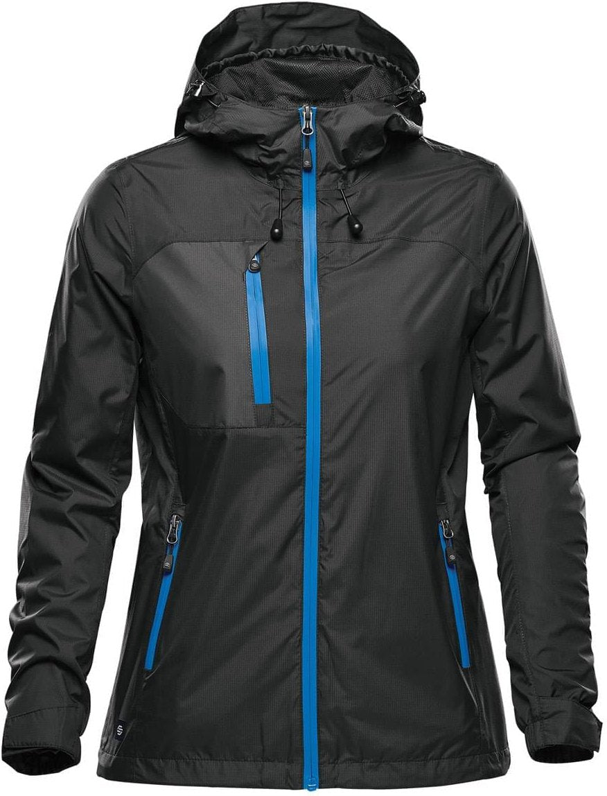 Stormtech Gxj-2w Women’s Olympia Shell - Black Azure Blue - Ladies Xs