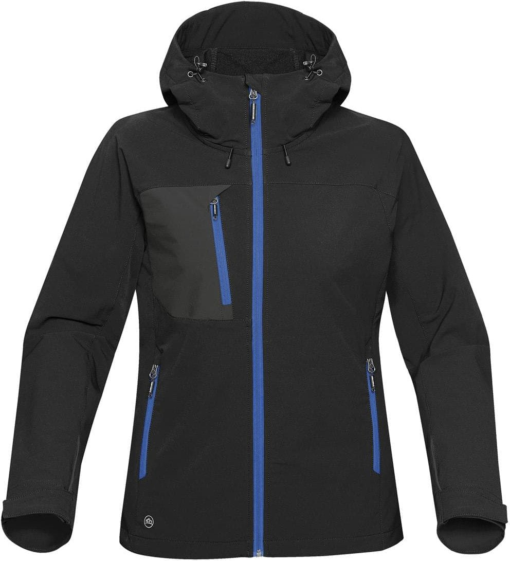 Stormtech Hgl-1w Women’s Sidewinder Shell - Black Azure Blue - Ladies Xs
