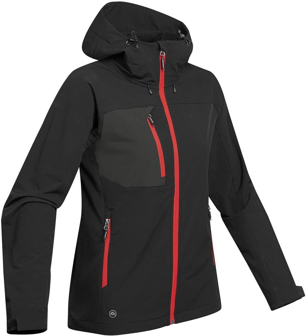 Stormtech Hgl-1w Women’s Sidewinder Shell - Black Bright Red