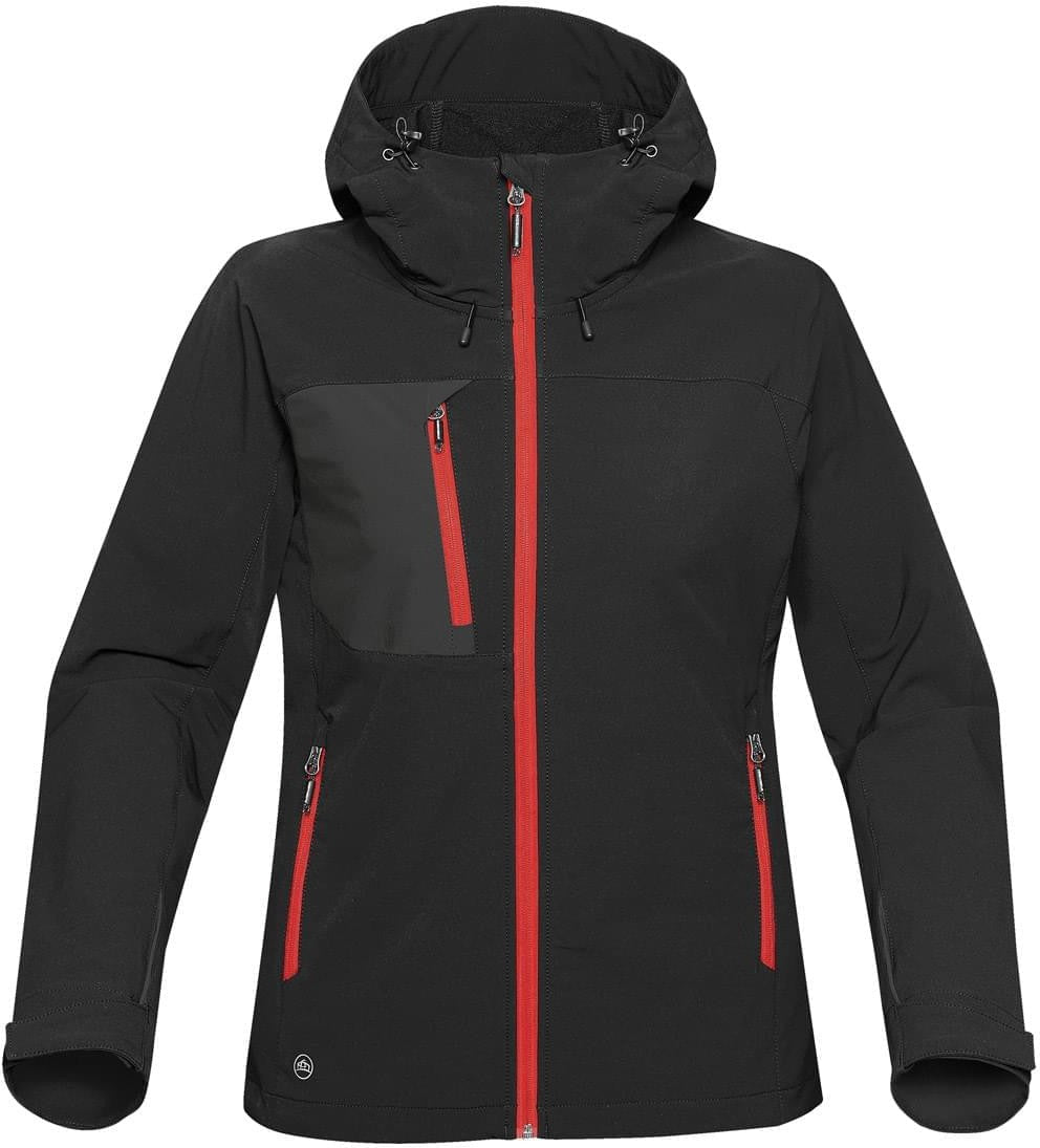 Stormtech Hgl-1w Women’s Sidewinder Shell - Black Bright Red - Ladies Xs