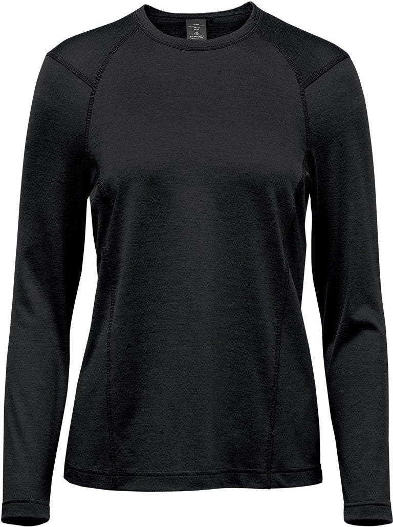 Stormtech Hxr-2w Women’s Milano Crew Neck L/s - Black - Ladies Xs