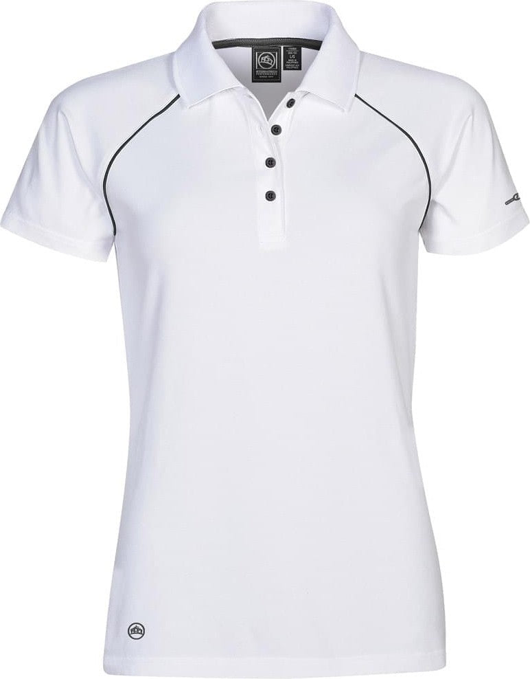 Stormtech Ips-4w Women’s Piranha Performance Polo - Tech White Granite - Ladies Xs