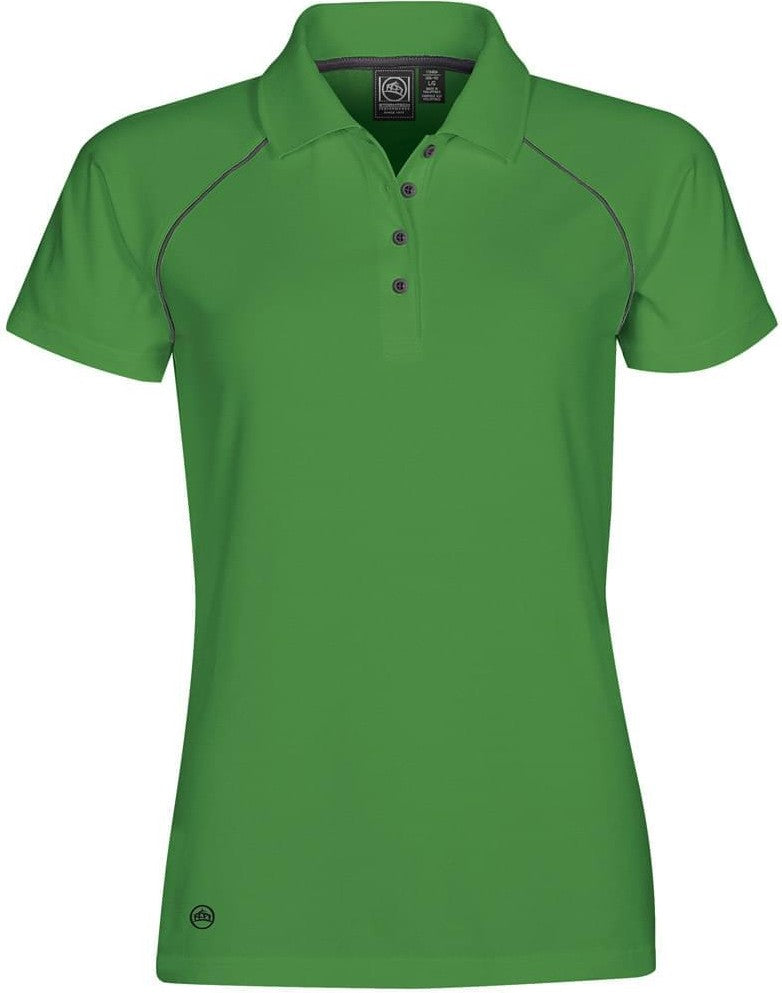 Stormtech Ips-4w Women’s Piranha Performance Polo - Treetop Green Black - Ladies Xs