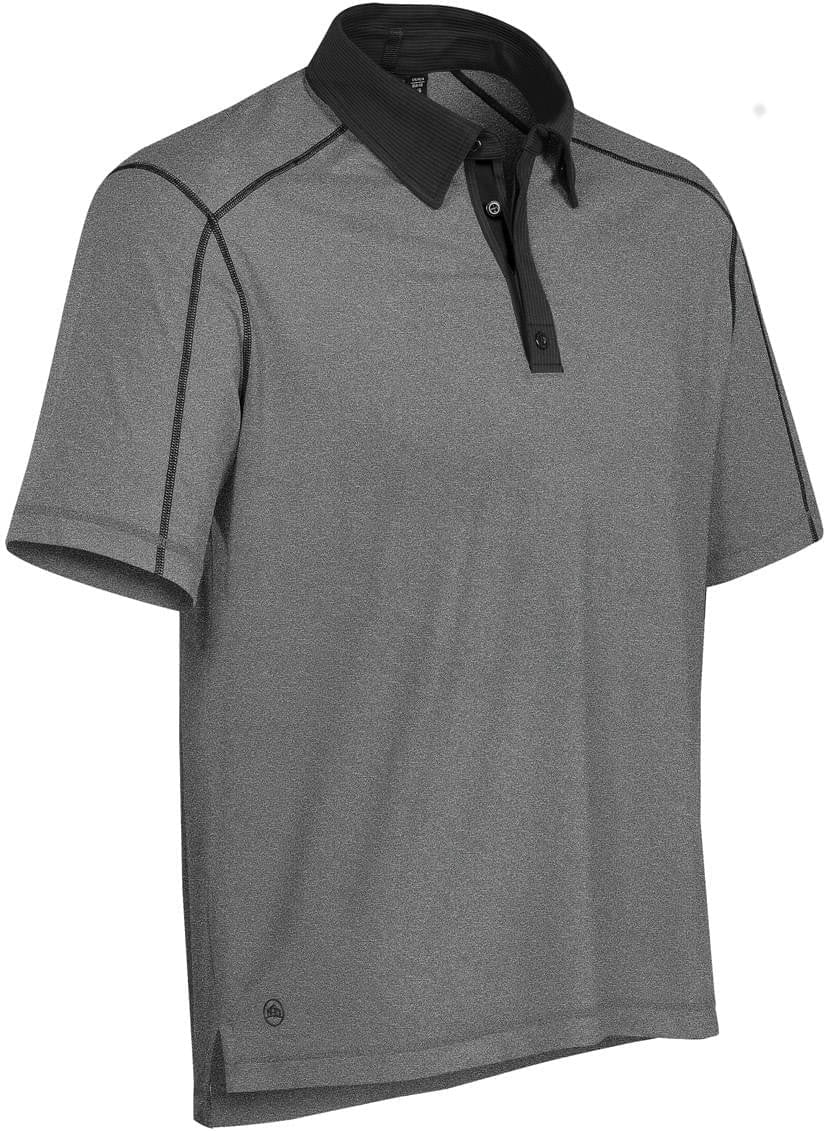 Stormtech Ipz-2 Men’s Odyssey Performance Polo - Carbon Melange - Black