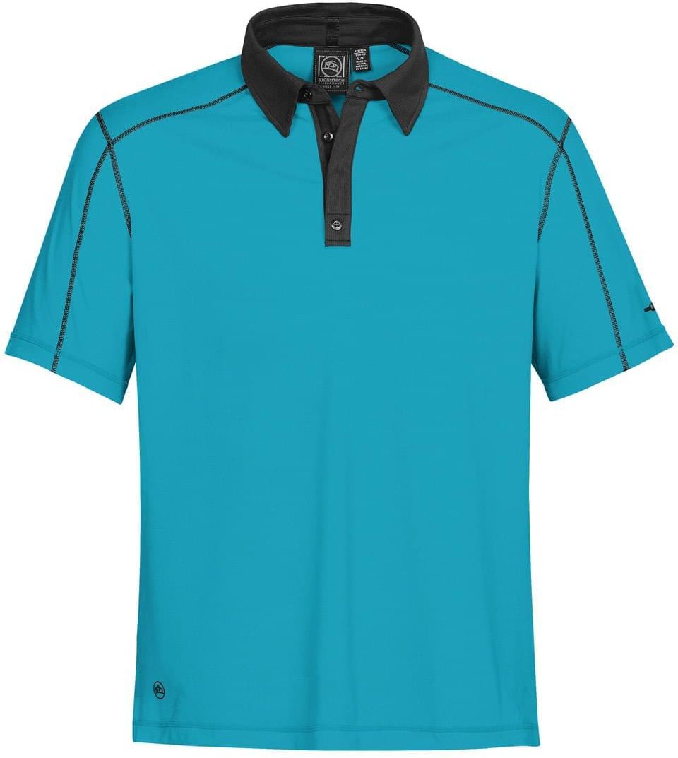 Stormtech Ipz-2 Men’s Odyssey Performance Polo - Electric Blue Black - Adult s