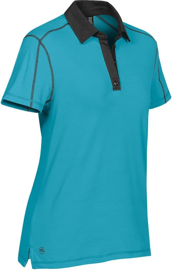 Stormtech Ipz-2w Women’s Odyssey Performance Polo - Electric Blue Black