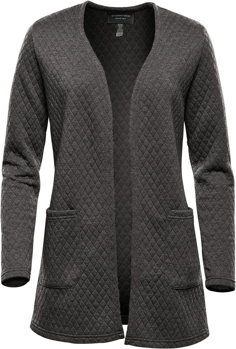 Stormtech Knb-2w Women’s Chelsea Open Cardigan - Graphite Heather - Ladies Xs