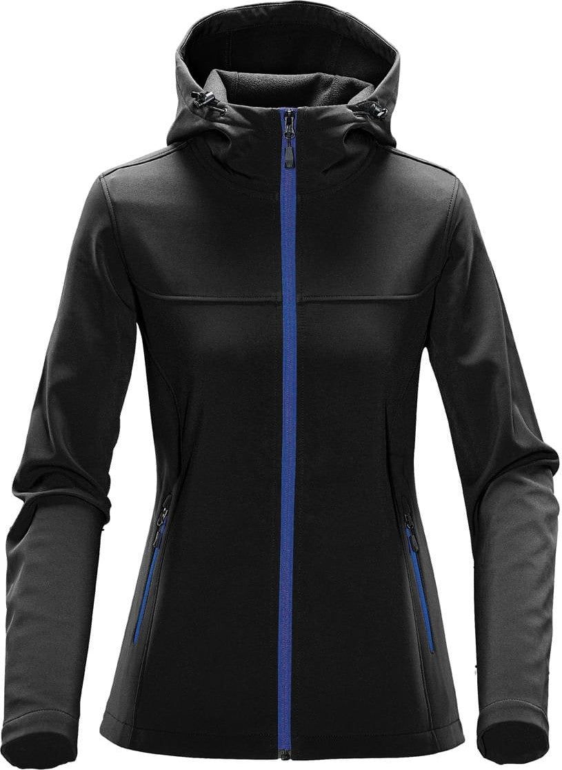 Stormtech Ksh-1w Women’s Orbiter Softshell Hoody - Black - Azure Blue - Black - Azure Blue / Xs / Womens