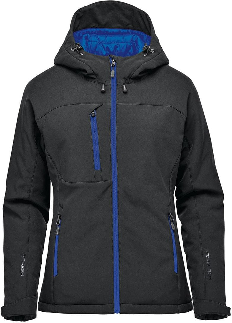 Stormtech Ksx-1w Women’s Orbiter Insulated Softshell - Black Azure Blue - Ladies Xs