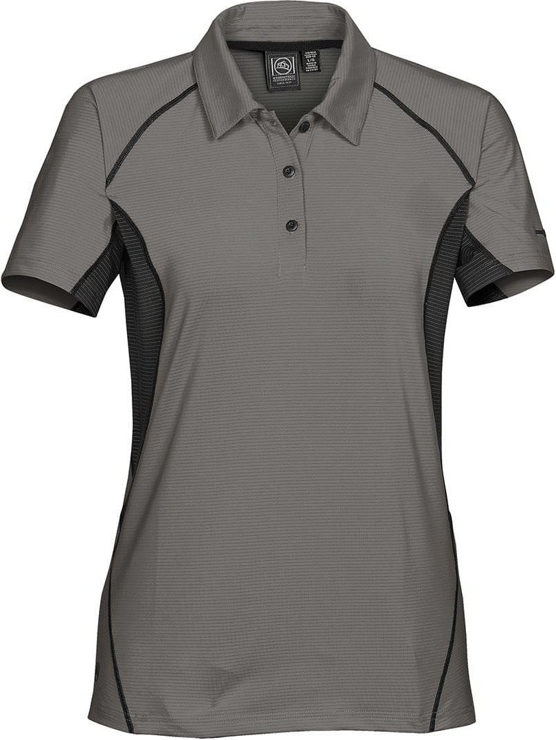Stormtech Lpg-1w Women’s Laguna Performance Polo - Pewter - Black - Ladies Xs