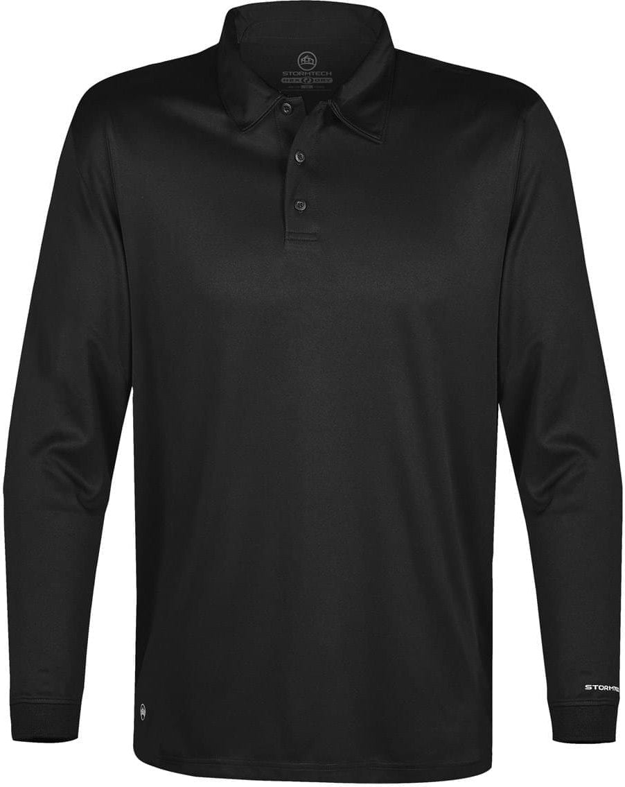 Stormtech Lps-1 Men’s Long Sleeve Apollo H2x-dry Polo - Black - Adult 2xl
