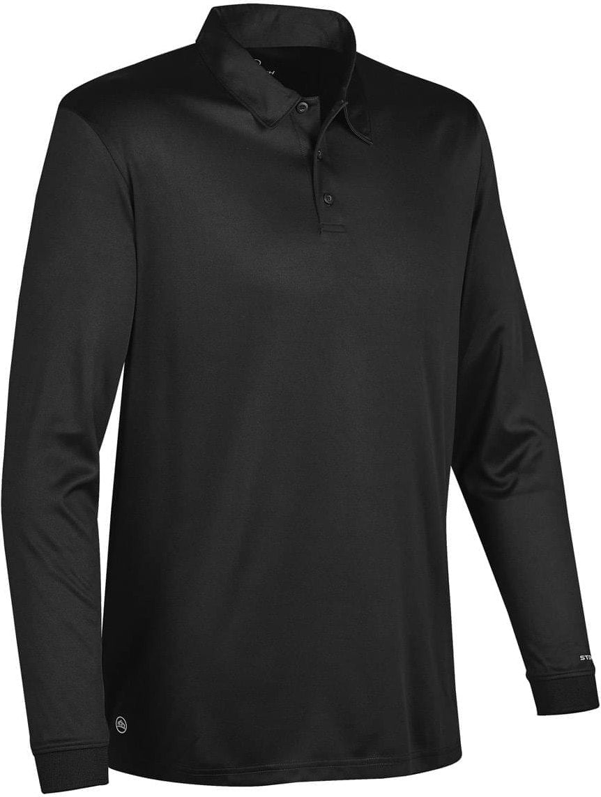 Stormtech Lps-1 Men’s Long Sleeve Apollo H2x-dry Polo - Black