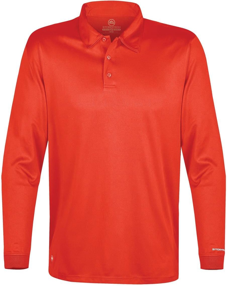 Stormtech Lps-1 Men’s Long Sleeve Apollo H2x-dry Polo - Hot Red - Adult l