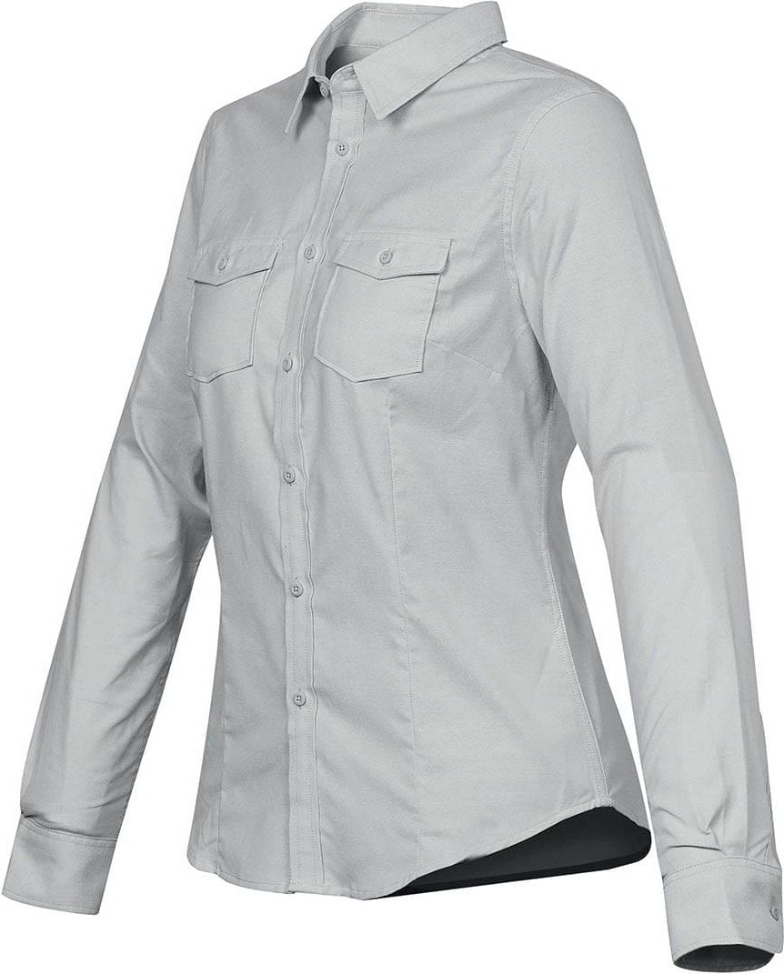 Stormtech Nbs-1w Women’s Hudson Oxford Shirt - Cool Silver