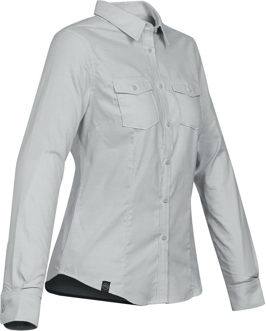 Stormtech Nbs-1w Women’s Hudson Oxford Shirt - Cool Silver